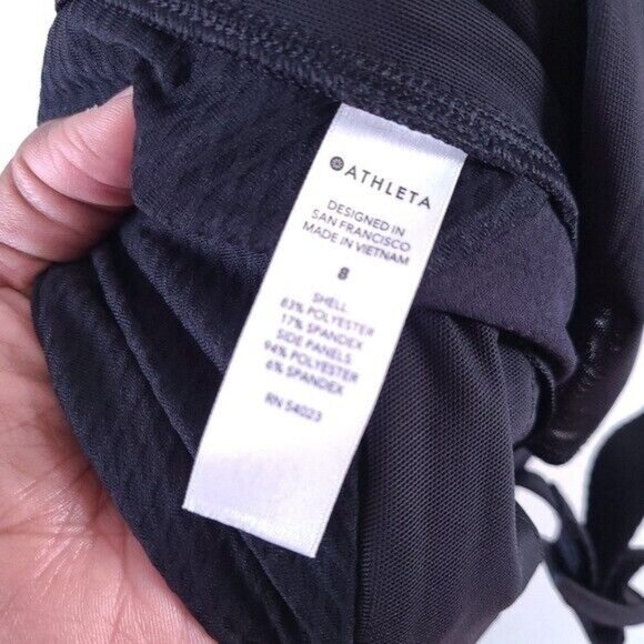 Athleta Black Quest Jogger Pants Size 8 Belt 599480-00 - Picture 11 of 12